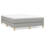 vidaXL Sommier à lattes de lit avec matelas Gris clair 140x200cm Tissu