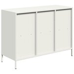 vidaXL Buffet blanc 101 5x39x73 5 cm acier laminé à froid