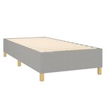 vidaXL Sommier à lattes de lit avec matelas Gris clair 80x200 cm Tissu