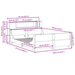 vidaXL Cadre de lit sans matelas 135x190 cm bois de pin massif