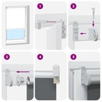 vidaXL Store enrouleur occultant café 150x230cm largeur du tissu