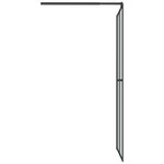 vidaXL Paroi de douche avec étagère Noir 100x195cm Verre ESG&Aluminium