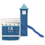 vidaXL Lit mezzanine enfants avec tour sans matelas bleu 80x200 cm
