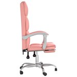 vidaXL Fauteuil inclinable de bureau Rose Similicuir
