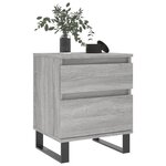 vidaXL Tables de chevet 2 Pièces sonoma gris 40x35x50 cm bois ingénierie