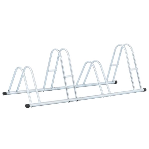 vidaXL Support de vélo au sol autoportant pour 4 vélos acier galvanisé
