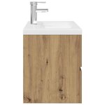 vidaXL Meuble lavabo avec bassin et robinet intégrés chêne artisanal
