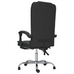 vidaXL Fauteuil de massage inclinable de bureau Noir Velours