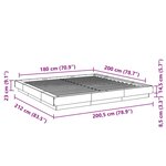 vidaXL Cadre de lit sonoma gris 180x200 cm bois d'ingénierie