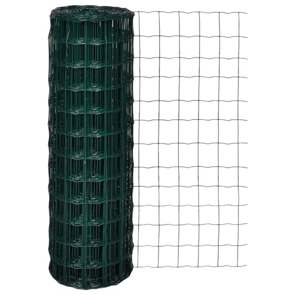 vidaXL Clôture euro Acier 25 x 1 2 m Vert