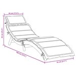 vidaXL Chaise longue avec coussin beige bois d'acacia solide