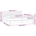 vidaXL Sommier à lattes de lit avec matelas Bleu 200x200 cm Tissu