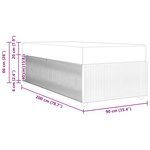 vidaXL Cadre de lit avec matelas Crème 90 x 200 cm tissu