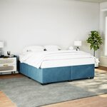 vidaXL Cadre de lit bleu 180x200 cm velours