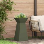 vidaXL Jardinière à pilier Olive 35 x 35 x 73 cm Acier