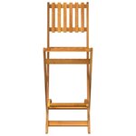 vidaXL Tabourets de bar d'extérieur pliants lot de 2 Bois d'acacia