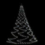 vidaXL Arbre mural avec crochet métallique 260 LED blanc froid 3 m