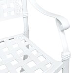 Ensemble de Bistro de Jardin 3 Pièces vidaXL en Aluminium Blanc