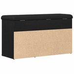 vidaXL Banc à chaussures Noir 80 x 30 x 45 cm Bois d'ingénierie
