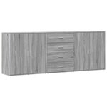 vidaXL Buffets 3 Pièces Sonoma gris Bois d'ingénierie