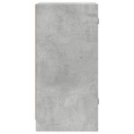 vidaXL Armoire latérale avec portes en verre gris béton 35x37x75 5 cm