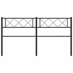 vidaXL Tête de lit de remplacement métal noir 135 cm