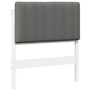 vidaXL Tête de lit capitonnée Blanc et gris clair 80 cm Pin massif