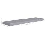 vidaXL Étagères murales flottantes 4 Pièces gris 90x23 5x3 8 cm MDF