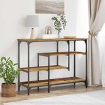 vidaXL Table Console avec étagère Bois ancien 100 x 35 x 75 cm