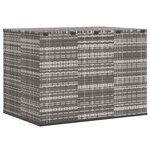 vidaXL Boîte à coussins de jardin Résine tressée 145x100x103 cm Gris