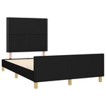 vidaXL Cadre de lit sans matelas noir 120x200 cm tissu