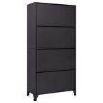 vidaXL Armoire à casiers Anthracite et blanc 90x40x180 cm Acier
