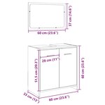 vidaXL Ensemble de meubles de salle de bain 2 Pièces chêne sonoma