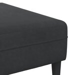 vidaXL Canapé en velours avec coussin 3 Pièces Noir 208 cm Velours
