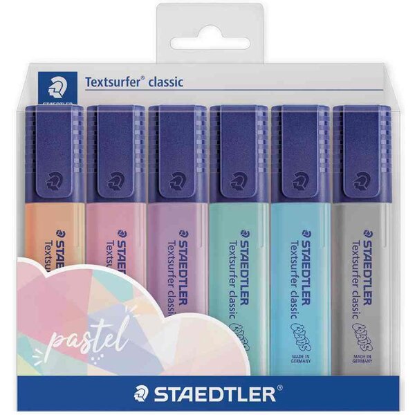 Etui de 6 surligneurs 'Textsurfer classique COLORS pastel' STAEDTLER