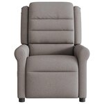 vidaXL Fauteuil inclinable électrique Taupe Tissu