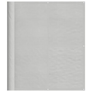 vidaXL Écran de balcon gris clair 120x400 cm 100  polyester oxford