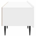 vidaXL Meuble TV Blanc brillant 147 x 34 5 x 32 cm Bois d'ingénierie