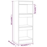 vidaXL Bibliothèque/séparateur de pièce blanc brillant bois ingénierie