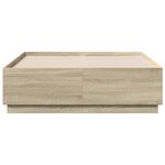 vidaXL Cadre de lit avec LED sans matelas chêne sonoma 120x190 cm