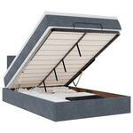 vidaXL Lit ottoman avec matelas et LED gris foncé 120x190cm