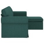 vidaXL Canapé Vert foncé 215 x 138 x 80 cm tissu