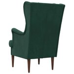 vidaXL Fauteuil Vert foncé Velours