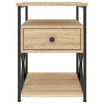vidaXL Table de chevet chêne sonoma 40x42x55 cm bois d'ingénierie