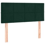 vidaXL Sommier à lattes de lit et matelas et LED Vert foncé 90x190 cm