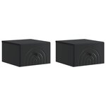 vidaXL Cabinet de chevet mural 2 pc Noir 33 x 34 5 x 20 cm