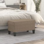 vidaXL Banc Taupe 70x35x41 cm Tissu