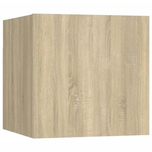 vidaXL Meuble TV mural Chêne sonoma 30 5x30x30 cm