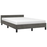 vidaXL Cadre de lit sans matelas gris foncé 120x200 cm velours