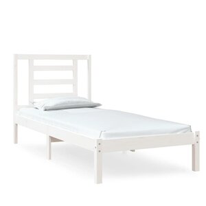 vidaXL Cadre de lit sans matelas blanc 75x190 cm bois massif